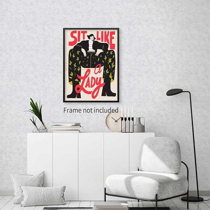 Medpol Funky Feminist Wall Art Vintage Trendy Equal Rights Canvas Poster Modern - Image 7