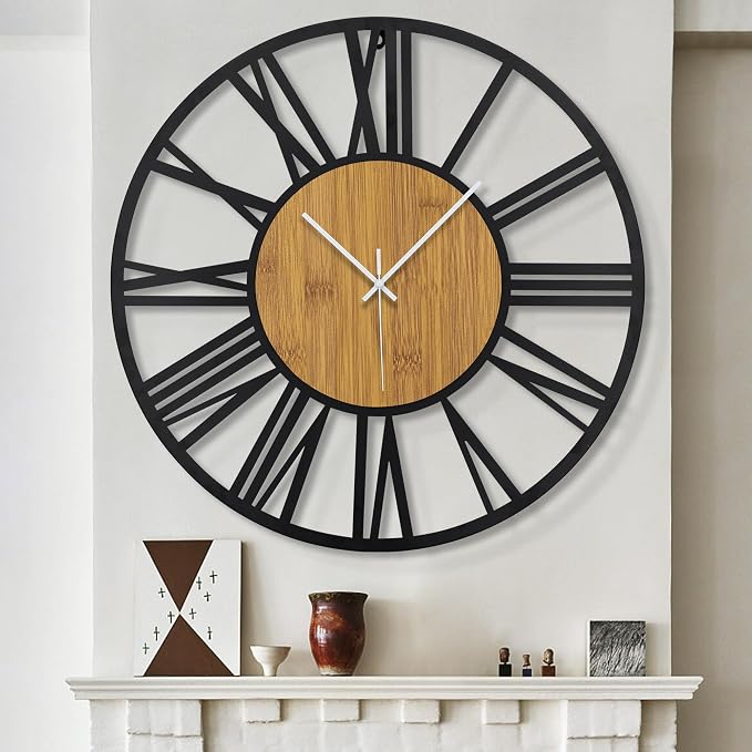 1st owned Wall Clocks for Living Room Decor, Round Silent Little Ticking - Image 8