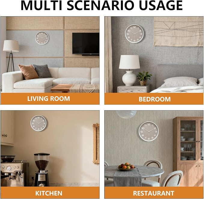 8 Inch Modern Wall Clocks Battery Operated - Image 8