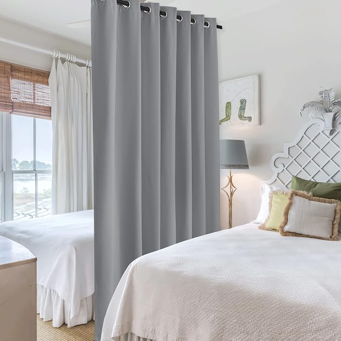 RYB HOME Extra Wide Curtains for Divider Room Separation Soundproof Temporary - Image 4