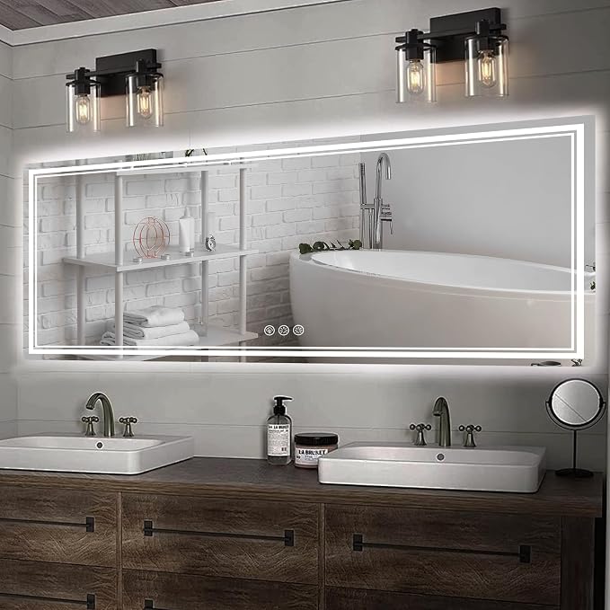 Ratsamee 84x40 Inch LED Bathroom Mirror by RATSAMEE