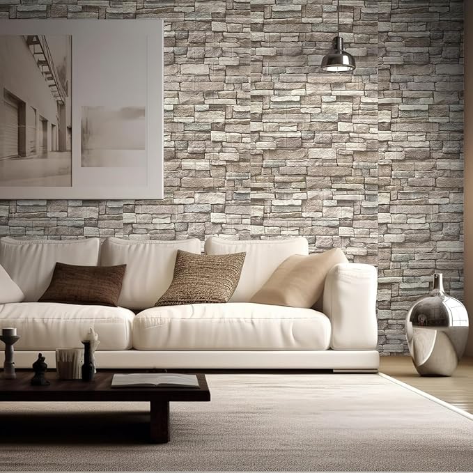 Yutianli 10PSC 3D Wall Panels Peel and Stick Faux Brick Wall Panels - Image 4