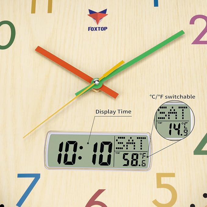 Foxtop Digital and Analog Learning Clock - Image 6