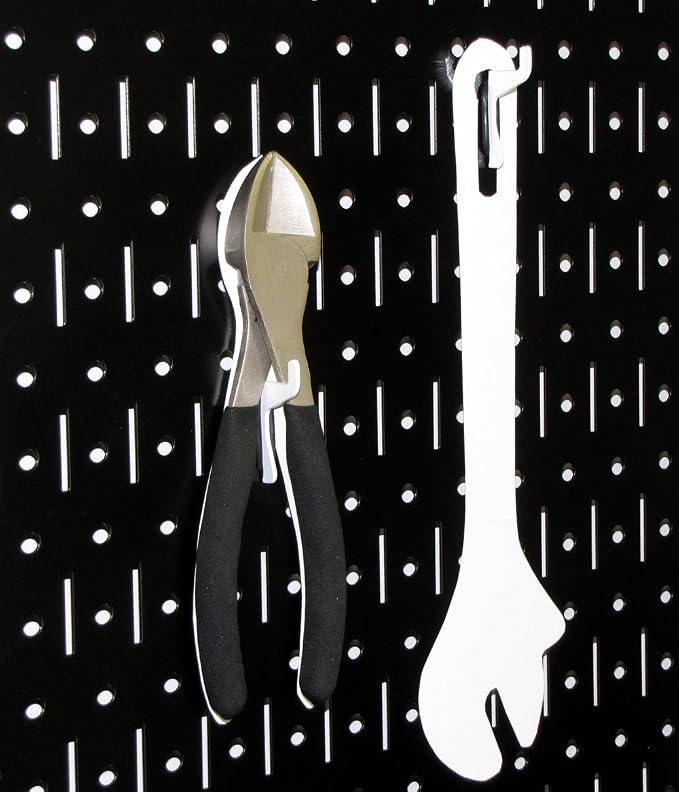 Wall Control Pegboard 32in x 16in Black Metal Pegboard Tool Board Panel - Image 5