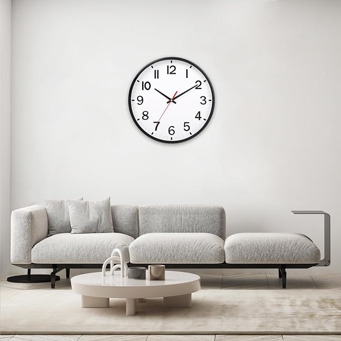 Wall Clocks Battery Operated 10 inch Modern Wall Clock, Silent Non Ticking Wall - Image 8
