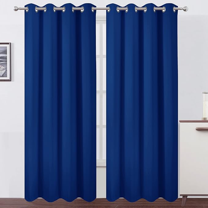 LEMOMO Blackout Curtains 66 x 84 inch/Royal Blue Curtains Set of 2 by Lemomo