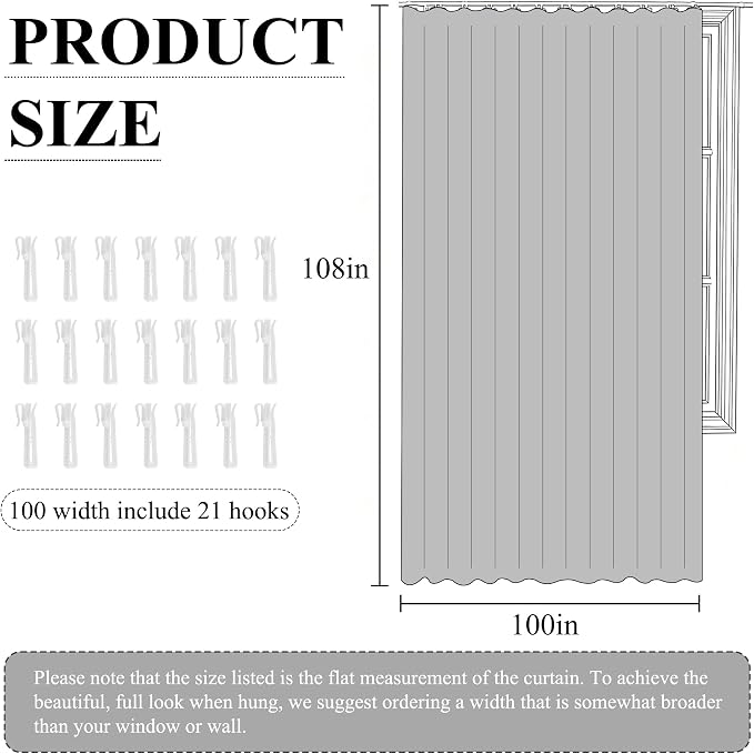 RYB HOME 100% Blackout Curtain for Sliding Glass Doors/Bedroom/Living Room - Image 7