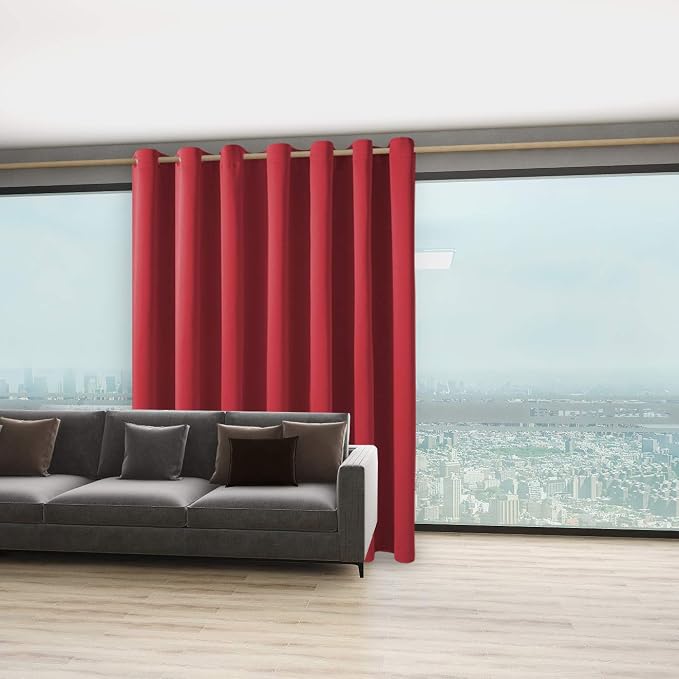 BONZER Room Divider Curtain Total Privacy Wide Blackout Room Darkening Grommet - Image 6