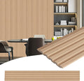 16-Pack 3D Soundproof Slat Wall Panels, Modern Faux Wood Wall Cladding by Unknown