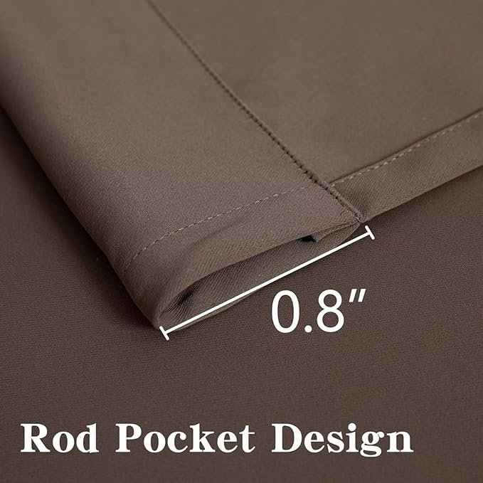 IGEMAEVE Blackout Curtains 108 Inch Length 2 Panels Set, Rod Pocket Energy - Image 3