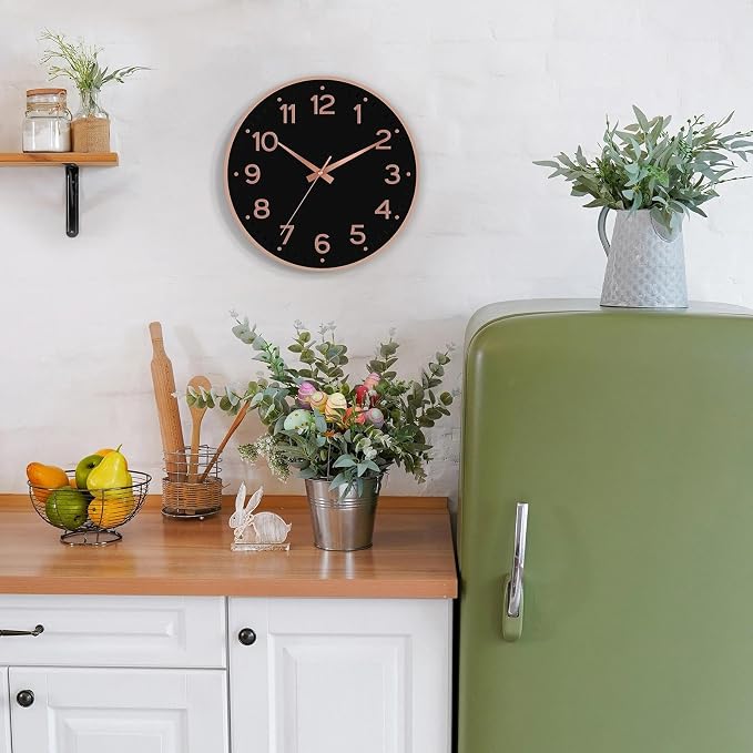 Roymnie Wall Clock 12 Inch Silent Wall Clocks Battery Operated-Modern Non - Image 2