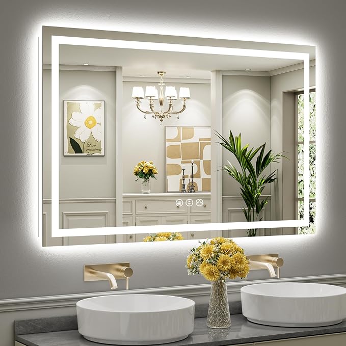 Briivue 55x36 Inch LED Bathroom Mirror by Briivuemodernmirrors