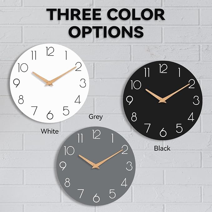 cicininc Wall Clock, Decorative Battery Operated Wall Clocks - Image 2