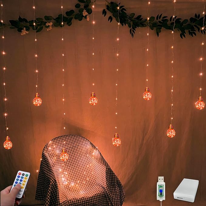 YOLIGHT Wishing Ball Curtain Lights 200 LED Window Curtain String Lights by Yolight