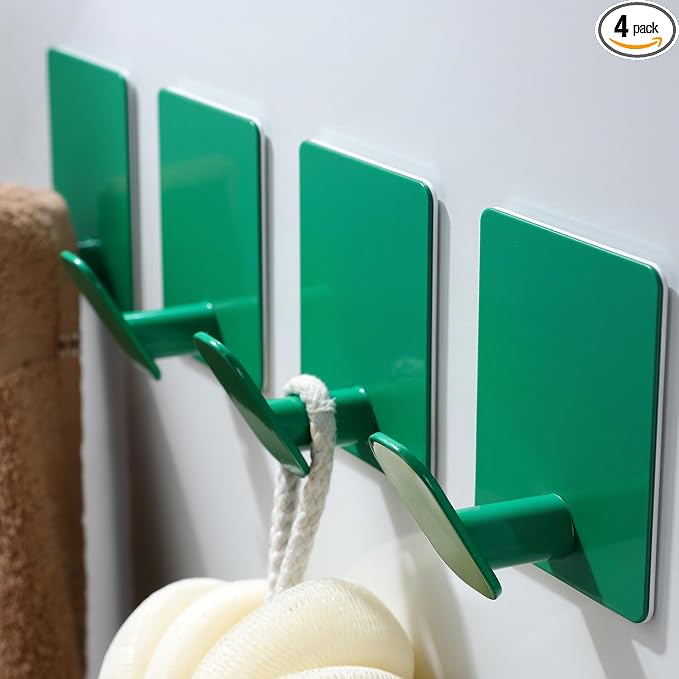 DELITON 4 Pack Colorful Hanging Hooks by DELITON