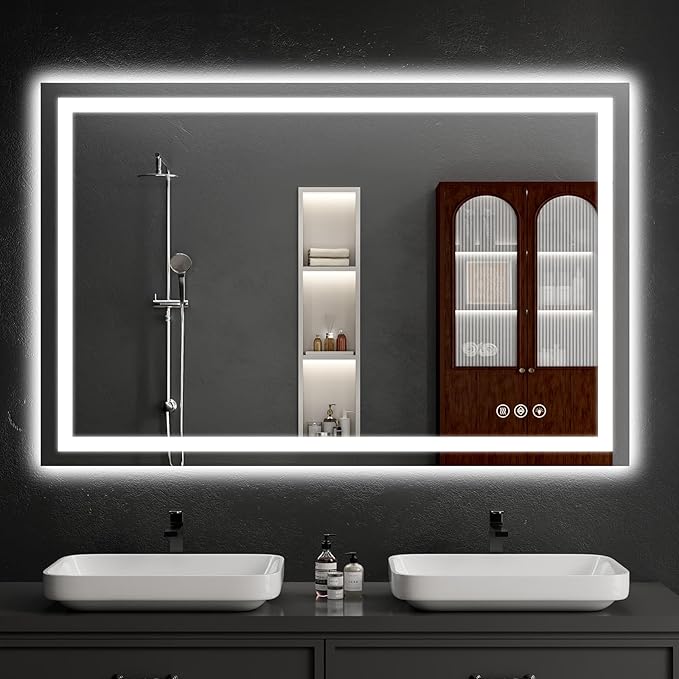 LED Bathroom Mirrors 38"x48" Bathroom Mirror by WISSMILESHOME