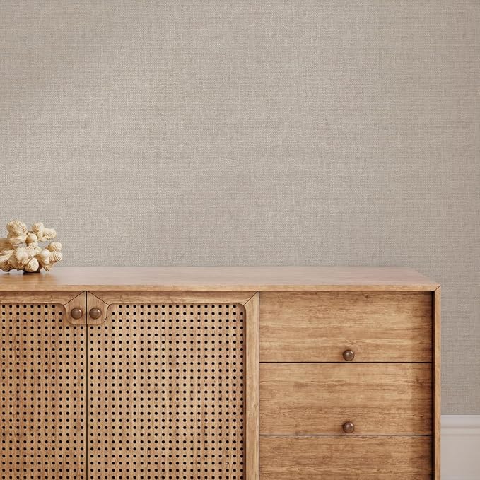 Tempaper x Jeremiah Brent Textured Faux Grasscloth Primitivo Removable Peel and - Image 4