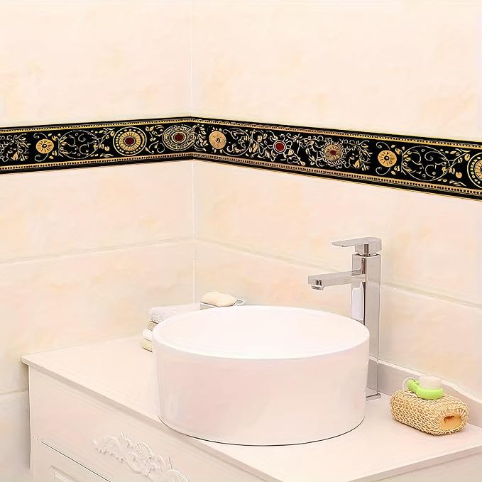 HOMETITUTE Wallpaper Border 4x196 Inch Peel and Stick Wall Border Wallpaper - Image 8