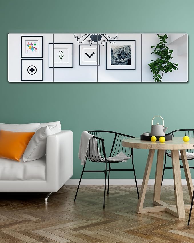 Wall Mirrors for Bedroom Door, Unbreakable Full Length Wall Mirrors Tiles - Image 4