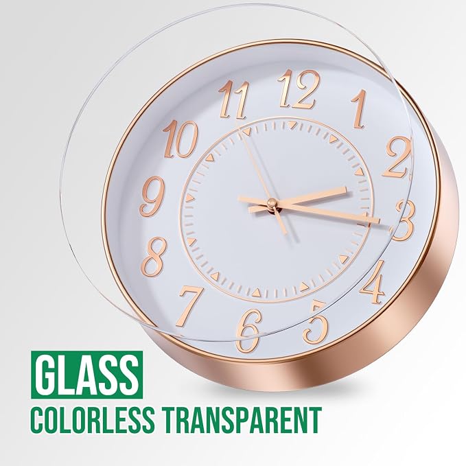Wall Clock Modern Non-Ticking Battery Operated Silent Wall Clocks Simple Style - Image 5