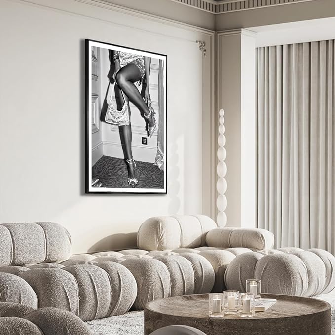 High Fashion Poster Trendy Black and White Wall Art Retro Girl Luxury Feminist - Image 4