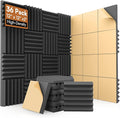 SD SODOCT 36 Pack Wedge Acoustic Foam Panels, Self-Adhesive Sound Proof Foam by SODOCT