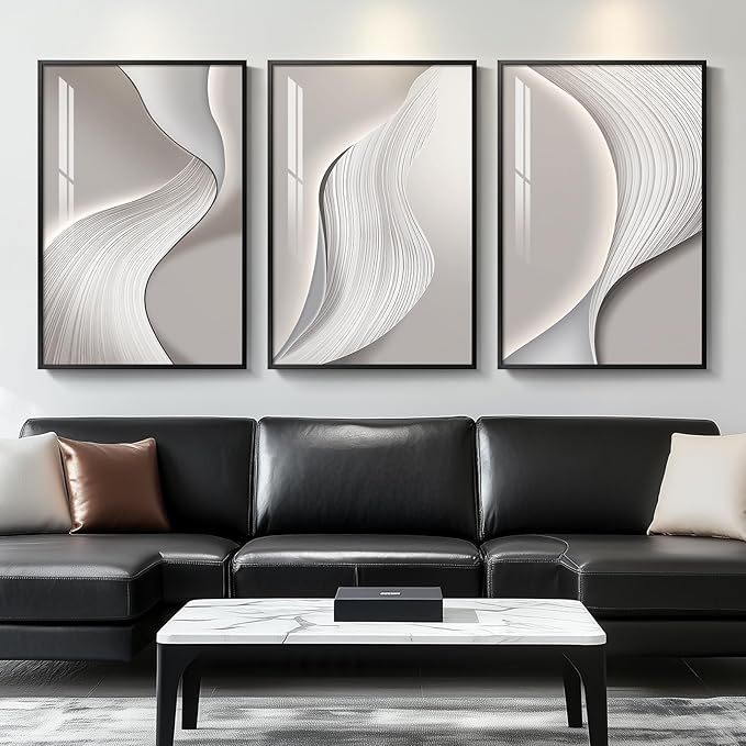 Large Framed Modern Abstract Wall Art - Image 5