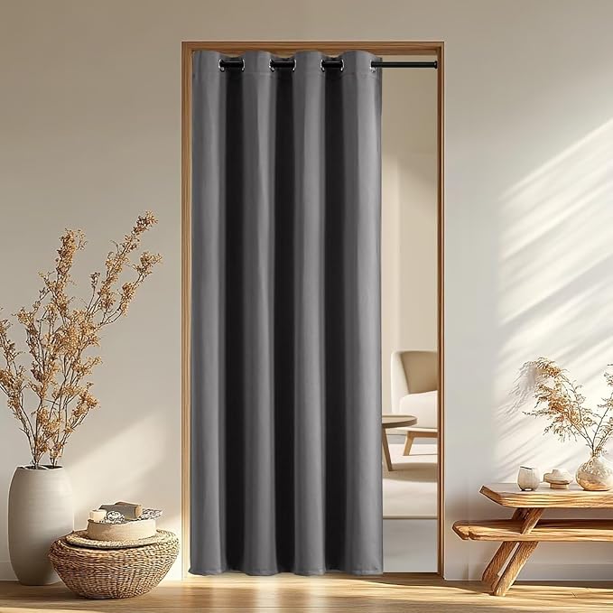IGEMAEVE Blackout Doorway Curtains 96 Inch Length, Closet Curtain by IGEMAEVE