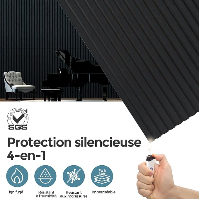 AKUMAX 2 Pack Acoustic Panels, Wood Slat - Image 3