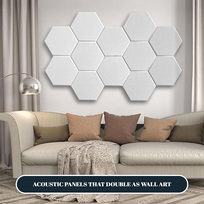 15 Pack Hexagon Sound Proof Foam Panels - Image 4