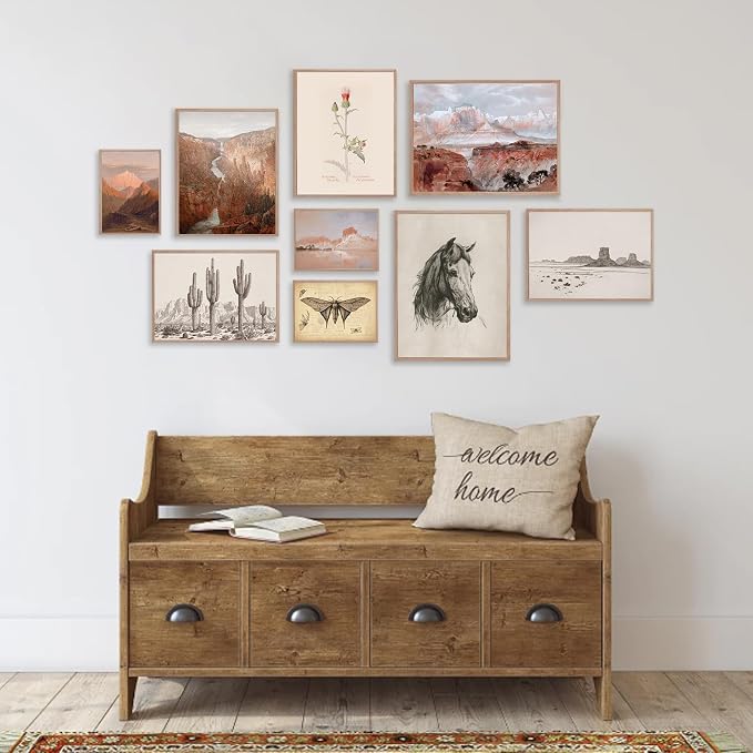 KBKBART Vintage Southwestern Wall Art, American Rustic Arizona Wall Art - Image 3