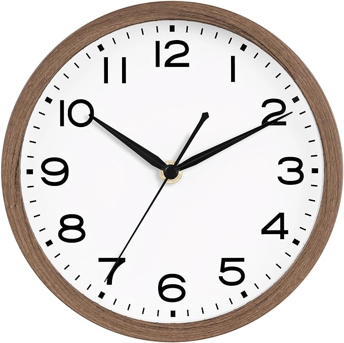AKCISOT Wall Clock, Modern Small Wall Clocks Battery Operated 10 Inch, Silent by Akcisot