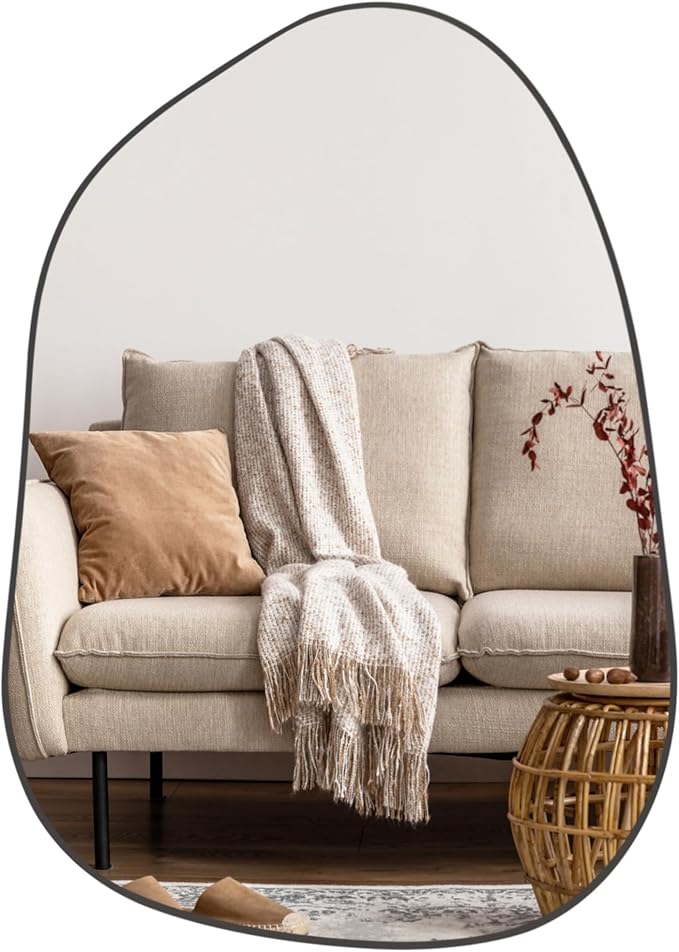 PERFNIQUE Irregular Wall Mirror Asymmetrical Mirror, Decorative Modern Wall - Image 2