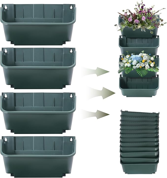 Vertical Garden Planter, 13 inch Wall Mounted Planter - Image 4