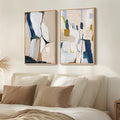 Framed Neutral Abstract Wall Art by Cuspin