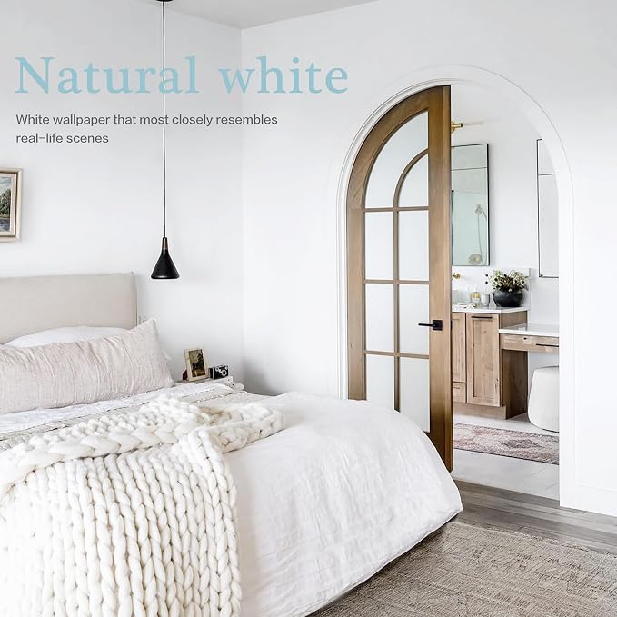 Dimoon 394''x23.6'' Peel and Stick Wallpaper White Contact Paper - Image 9