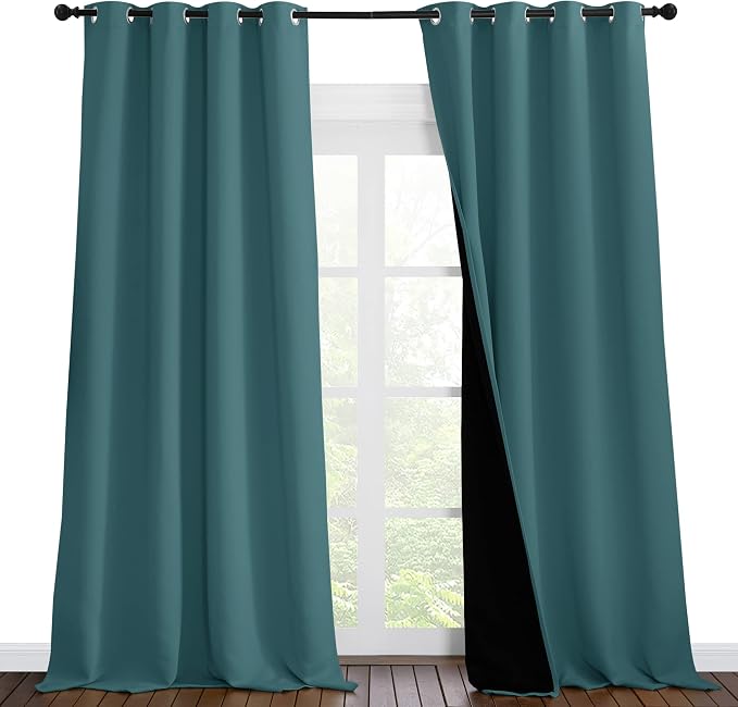 NICETOWN 100% Blackout Curtains 102 inches Long, Noise Reduction Window by NICETOWN