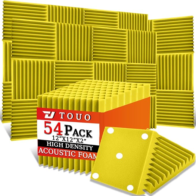 54 Pack Acoustic Panels – Sound Proof Foam Panels by TOUO