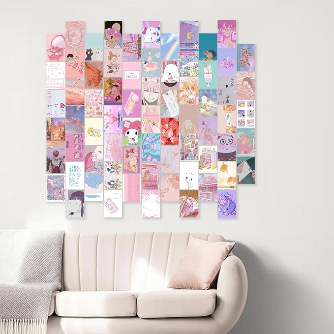 KBKBART Anime Aesthetic Wall Collage Kit, Anime Photo Wall Collage Posters - Image 6
