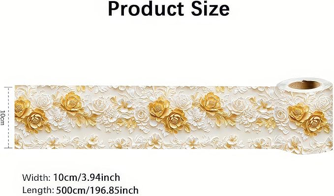 HOMETITUTE Wallpaper Border 4x196 Inch Peel and Stick Wall Border Wallpaper - Image 5