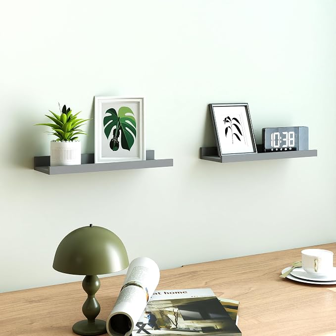 Floating Shelves for Wall Decor, Wall Mounted Wood Storage Shelf for Bedroom - Image 3