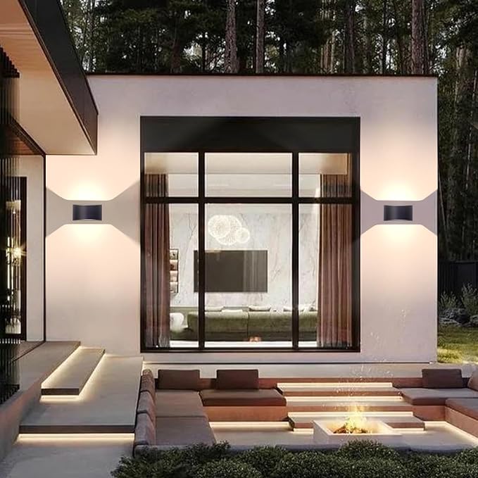 KICAAO Modern LED Wall Sconce, Warm White 3000K, Hardwired Indoor Black Wall - Image 4