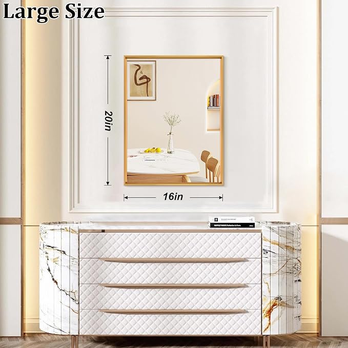 AAZZKANG Bathroom Mirror Rectangular Decorative Metal Mirrors - Image 2
