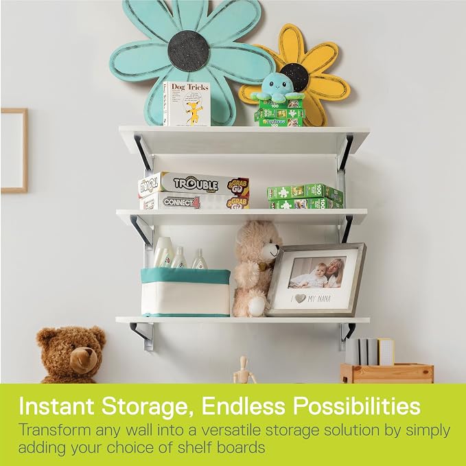 Delta Minimalistic White Shelf Brackets Cycle, Holds Up to 480 lbs, Modern - Image 5