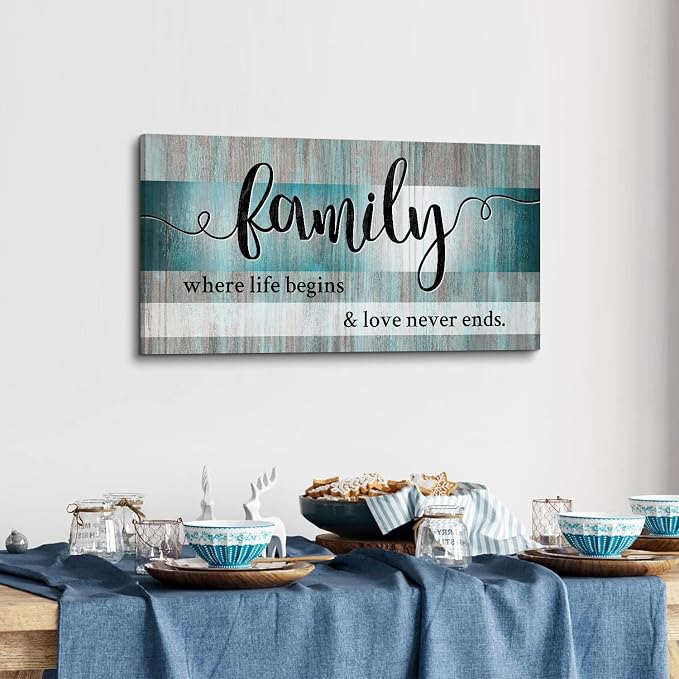 Family Wall Decor Teal Wall Art - Image 5