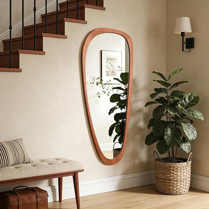 WallBeyond Asymmetrical Mirror, Irregular Mirror Full Length, Boho Wall Mirrors - Image 3