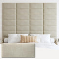 IFNOW Upholstered Wall Mounted Headboard, 3D Soundproof Wall Panels Peel and by IFNOW