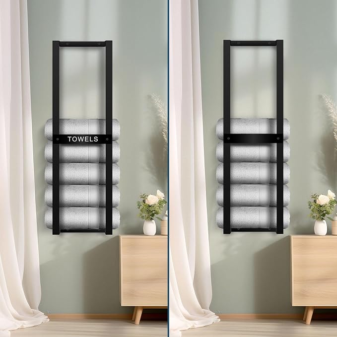 Towel Rack for Rolled Towels, Towel Racks for Bathroom, Wall Mounted 31 inch - Image 7