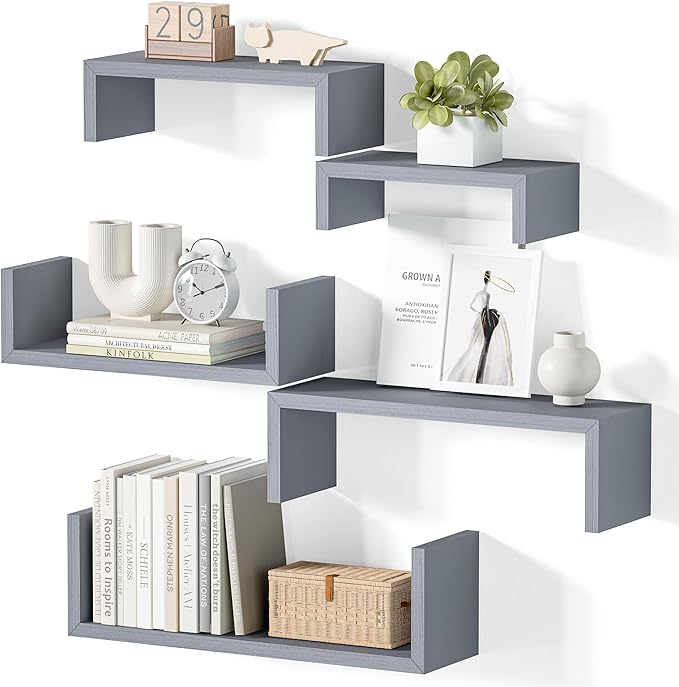 SRIWATANA Floating Shelves for Wall, Wall Shelves for Bathroom, Living Room by SRIWATANA