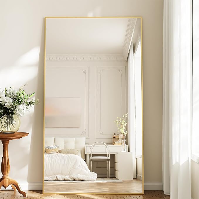 Koonmi 77"x38" Floor Mirror Full Length, Bedroom Floor Body Mirror - Image 6